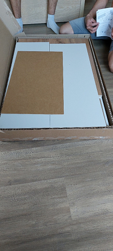 Письменный стол Комфорт 12.71 дуб золотой craft / белая аляска фото покупателя 46