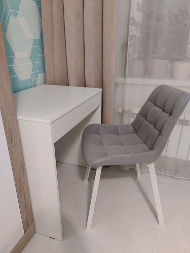 Стул на металлокаркасе Челси бежевый / черный фото покупателя 107