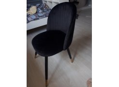 Стул на металлокаркасе Gabi 1 бежевый / черный с серебряными наконечниками фото покупателя 294