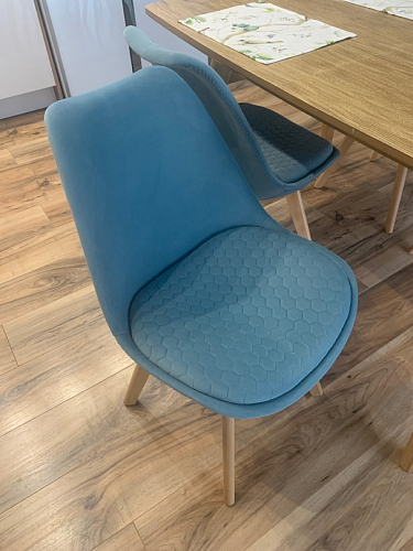 Стул Bonuss blue / wooden legs фото покупателя 21