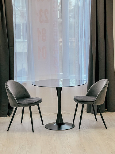 Стеклянный стол Tulip 90 white фото покупателя 24