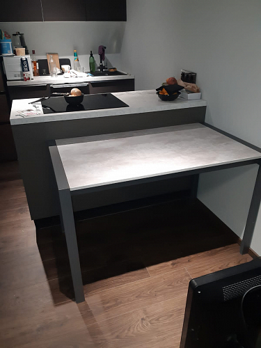 Стол Центавр дуб галифакс / черный матовый фото покупателя 83