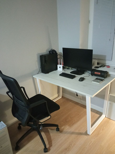 Стол Лота Лофт 120 32 мм бетон / черный матовый фото покупателя 205