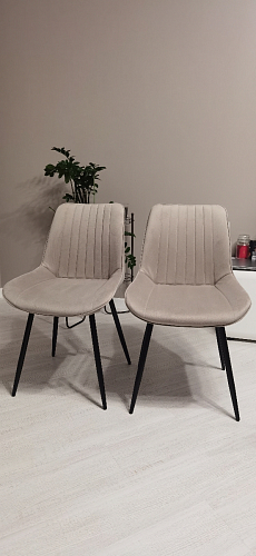 Стул на металлокаркасе Седа 360 К латте (velutto 08) / белый фото покупателя 103