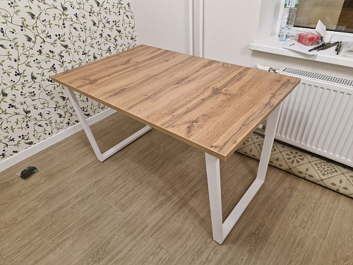 Деревянный стол Лота Лофт 140х80 белый матовый / бетон светлый фото покупателя 489