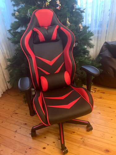 Компьютерное кресло Racer черное / голубое фото покупателя 115