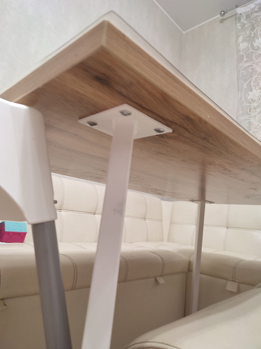 Стол Тринити Лофт 120 32 мм дуб галифакс табако / черный матовый фото покупателя 222