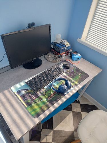 Стол Лота Лофт 120 32 мм бетон / черный матовый фото покупателя 16