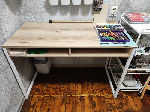 Письменный стол Леон Лофт бетон / черный матовый фото покупателя 22