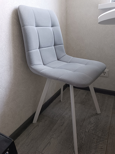 Стул на металлокаркасе Чилли синий / белый фото покупателя 891