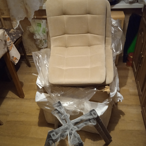 Стул на металлокаркасе Чилли бежевый / белый каркас фото покупателя 1205