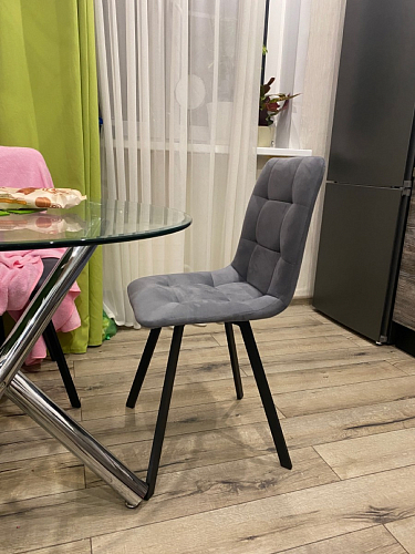 Стул на металлокаркасе Чилли черный / зеленый фото покупателя 1020