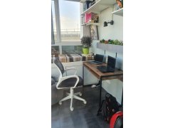 Письменный стол Леон Лофт дуб делано светлый / белый матовый фото покупателя 8