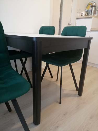 Стул на металлокаркасе Чилли К светло-серый велюр / черный каркас фото покупателя 1479