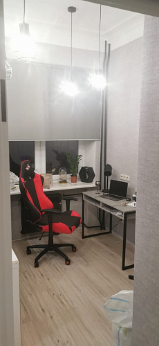 Письменный стол Леон Лофт дуб делано светлый / белый матовый фото покупателя 205