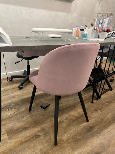 Стул на металлокаркасе Gabi 1 beige / black фото покупателя 718