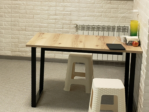 Деревянный стол Лота Лофт 120х75 белый матовый / дуб крафт золотой фото покупателя 619