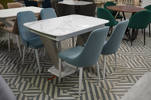 Стул на металлокаркасе Kora gray / black из шоурума 5