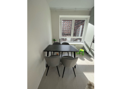 Стол Тринити Лофт 120 32 мм бетон / черный матовый фото покупателя 87