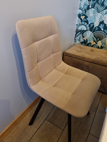 Стул на металлокаркасе Чилли К черный / зеленый фото покупателя 69