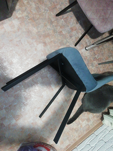 Стул на металлокаркасе Челси бирюзовый / черный фото покупателя 184