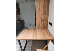 Деревянный стол Лота Лофт 120(160)х75 черный матовый / бетон светлый фото покупателя 761