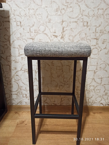 Барный стул Лофт микровелюр катания блэк / черный матовый фото покупателя 188