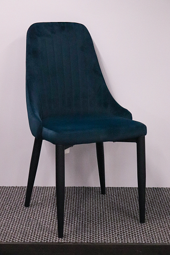 Стул на металлокаркасе Kora green / black из шоурума 1