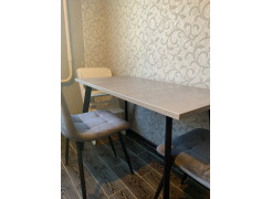 Стол Тринити Лофт 120 32 мм бетон / черный матовый фото покупателя 240