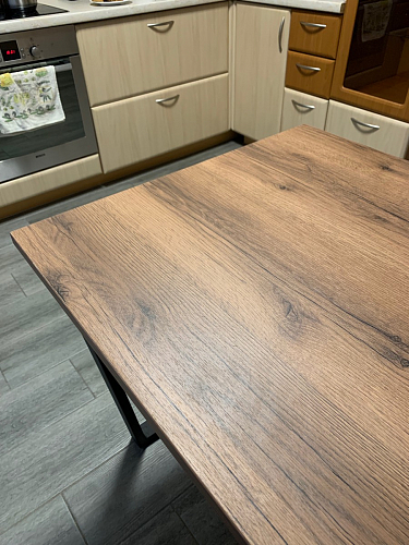 Деревянный стол Лота Лофт 140х80 дуб крафт табачный / черный матовый фото покупателя 589