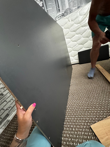 Двуспальная кровать Клауд 160х200 парящая дуб крафт золотой / антрацит фото покупателя 471