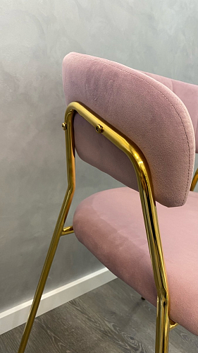 Стул на металлокаркасе Kamelia светло-фиолетовый / золотой фото покупателя 71