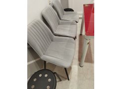 Стул на металлокаркасе Вейв светло-серый (hl 63) / 10К черный каркас фото покупателя 214