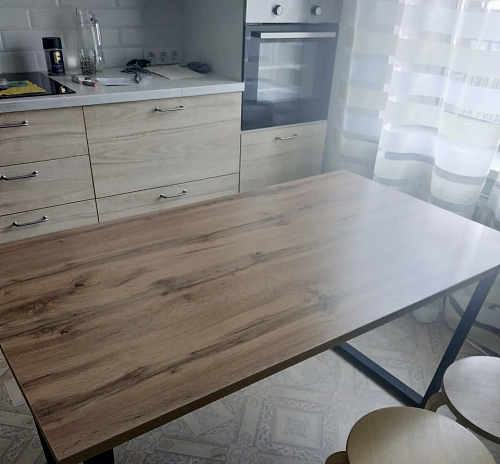 Деревянный стол Лота Лофт 140х80 черный матовый / бетон светлый фото покупателя 189