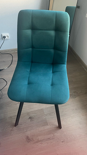 Стул на металлокаркасе Чилли К темно-серый (velutto 32) / черный фото покупателя 219