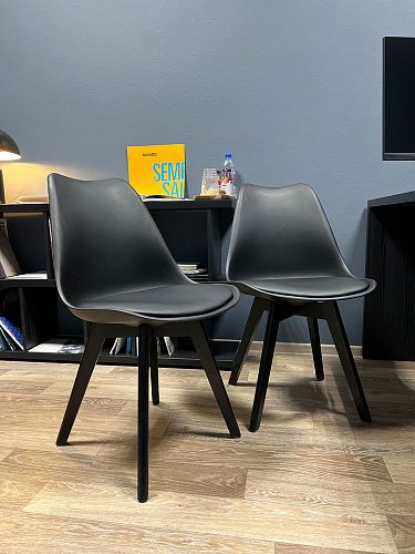 Деревянный стул Bonuss black / black фото покупателя 108