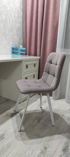 Стул на металлокаркасе Bruk light purple / white фото покупателя 2