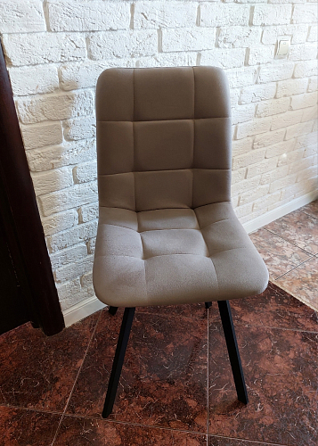 Стул на металлокаркасе Чилли К темно-серый (velutto 32) / черный фото покупателя 210