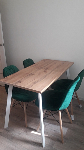 Стол Тринити Лофт 120 32 мм бетон / черный матовый фото покупателя 687