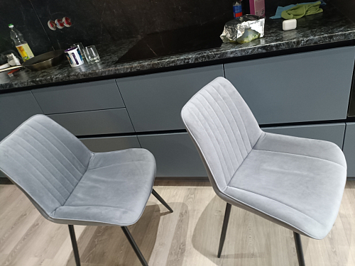 Комплект стульев Вейв 4 шт светло-серый / черный фото покупателя 239