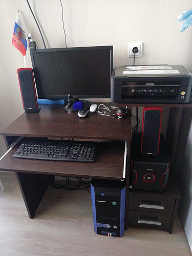 Стол компьютерный Джаз-24 правый венге фото покупателя 59