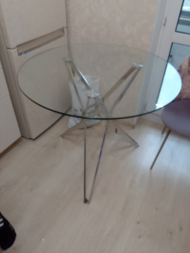 Стеклянный стол Riga прозрачный фото покупателя 2