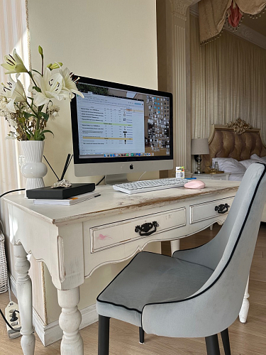 Стул на металлокаркасе Kora light blue / white фото покупателя 283