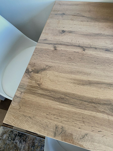 Стол Лота Лофт 140 25 мм черный матовый / дуб вотан фото покупателя 130