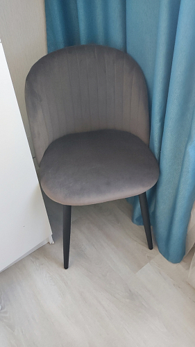 Стул на металлокаркасе Gabi 1 dark gray / black фото покупателя 190