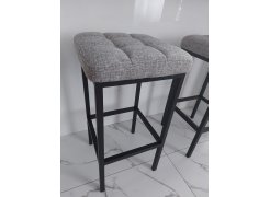 Барный стул Лофт кожзам темно-серый / черный матовый фото покупателя 297