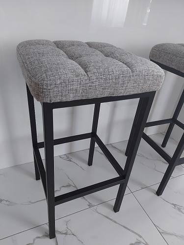 Барный стул Лофт микровелюр катания блэк / черный матовый фото покупателя 314