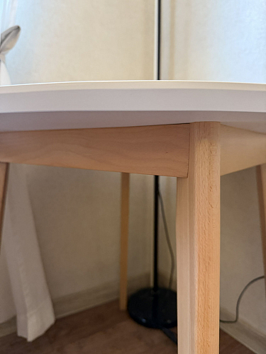 Стол обеденный Вosco/Боско D90 белый / натуральный фото покупателя 13