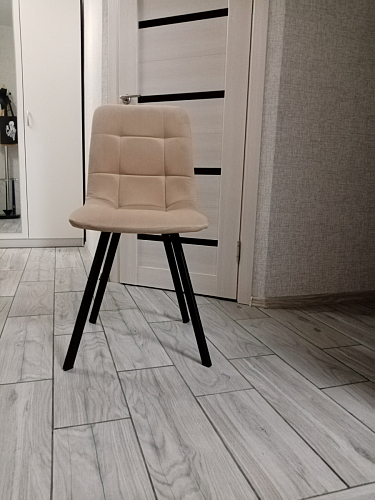 Стул на металлокаркасе Чилли К темно-серый (velutto 32) / черный фото покупателя 282