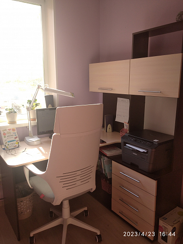 Компьютерный стол КСТ-14.1П белый правый фото покупателя 8